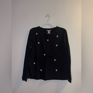 Banana Republic — Black Gem Sweater